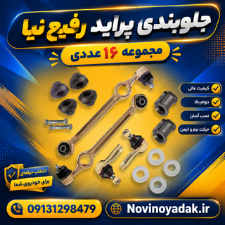 جلوبندی پراید 16 عددی رفیع نیا (بوش لاستیکی)